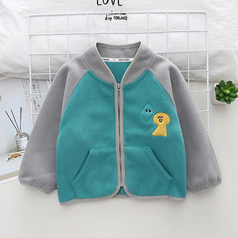 Fall/winter children plus velvet long sleeve coat